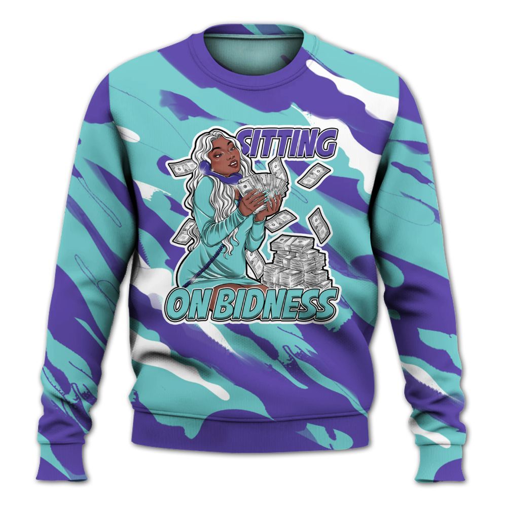 Sweatshirt To Match Low Hornets 1s - Bidness Colored All Over Print