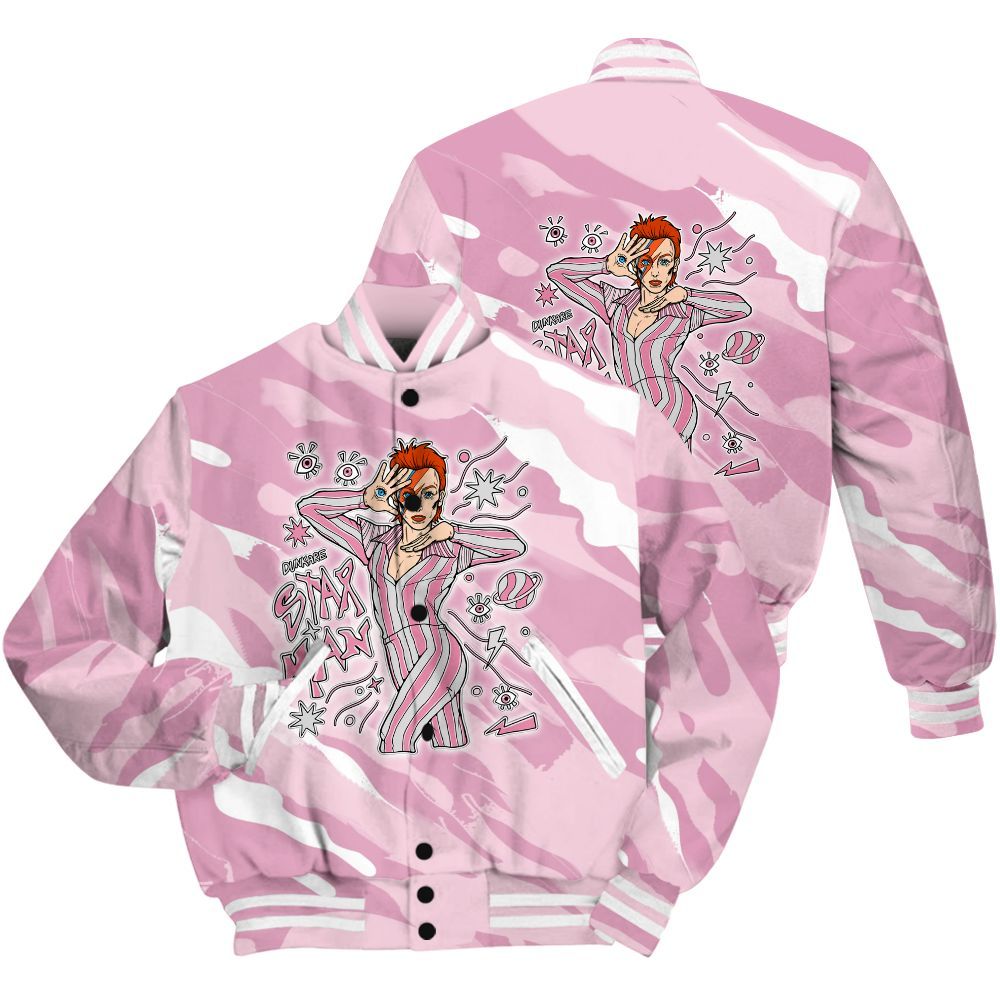 Varsity Jacket To Match Orchid 4s Shirt - Starmans Graphics Colored All Over Print