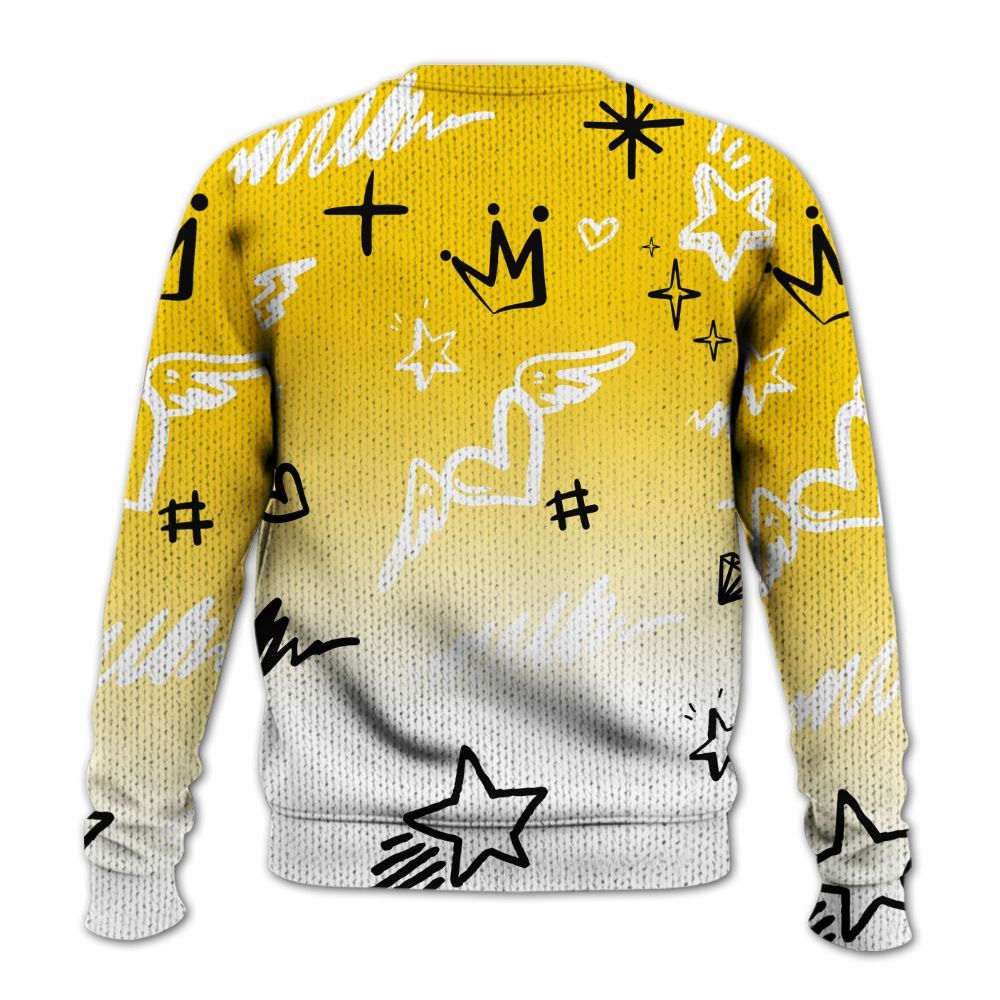 Knitted Sweater To Match Corteiz Air Max 95 Tour Yellow - Rise Shine Hustle Grind