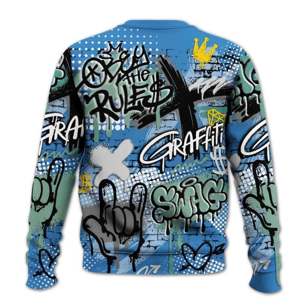 Sweatshirt To Match Low Carolina 17s - True It Real Graffiti Streetwear All Over Print
