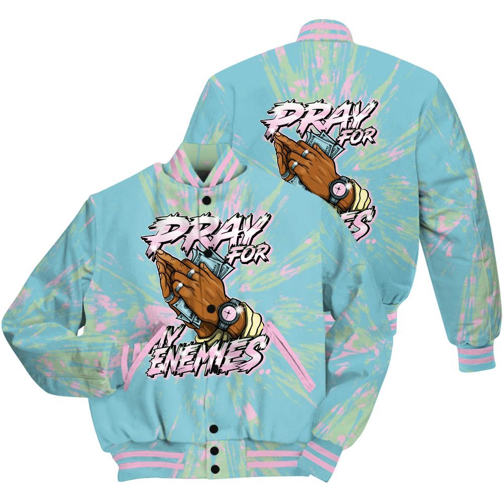 Varsity Jacket To Match SB Dunk Low Visty Shirt - Prayed For Enemies Graphic Luxury All Over Print