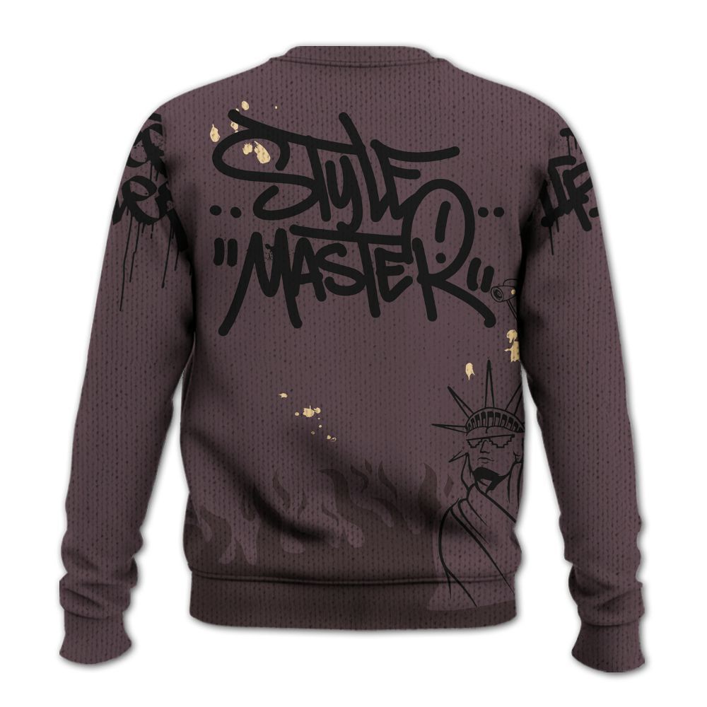 Knitted Sweater To Match AMM Black 3s - Graphic Fck Around Find Out