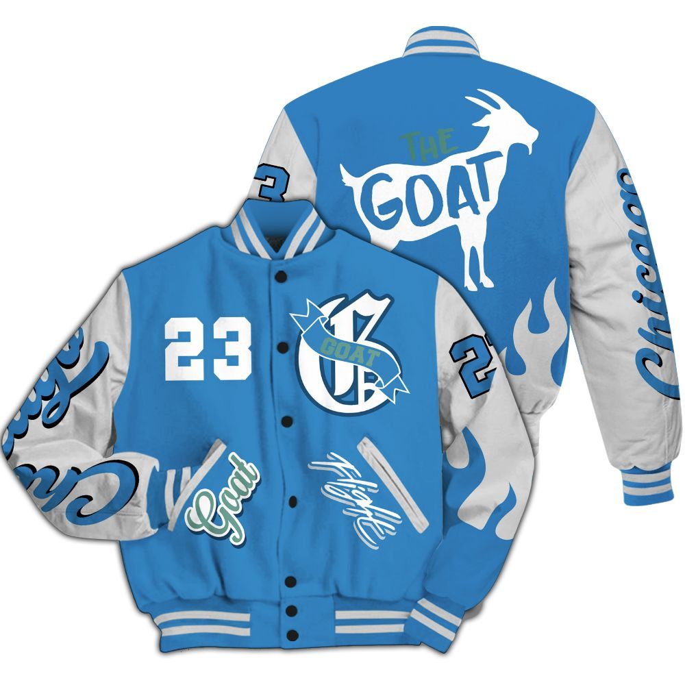 Varsity Jacket To Match Low Carolina 17s - The G.O.A.T Flight Streetwear All Over Print