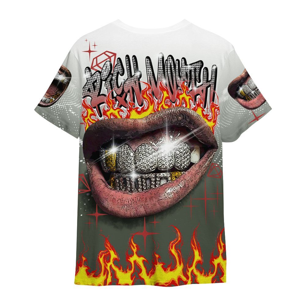 Shirt To Match Air Force 1 Low Year Of The Snake Shirt, Rich Mouth Fire Rap Retro 90s All Over Print