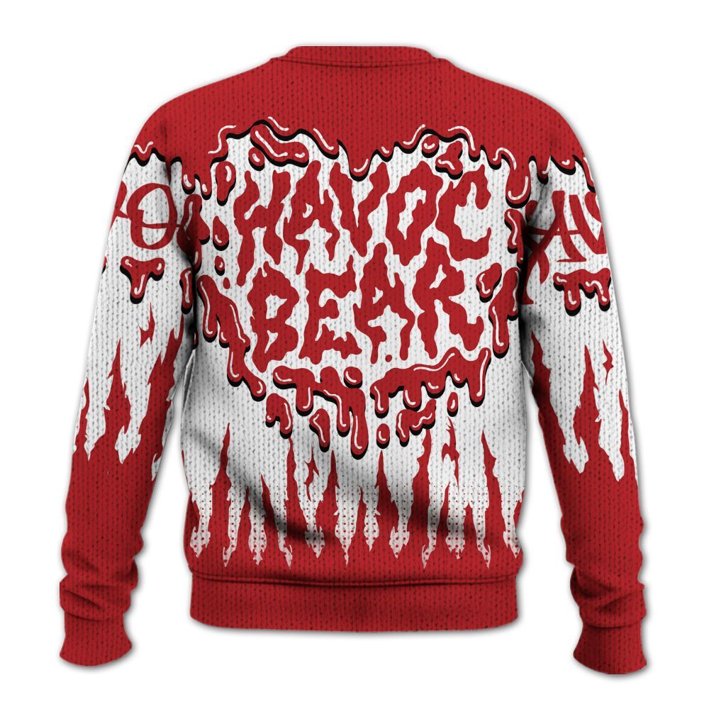 Knitted Sweater To Match Retro Cherry 12s - Havok Bear Dripping