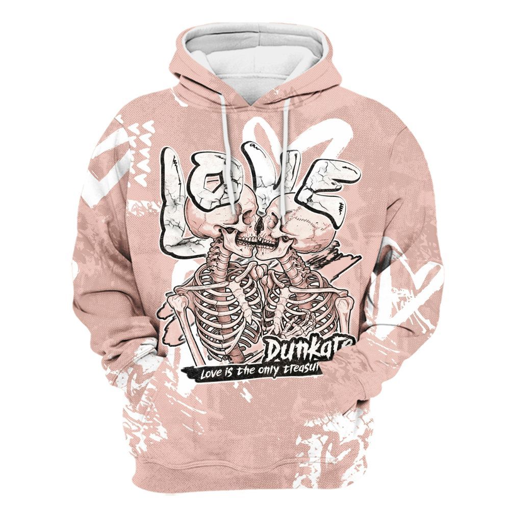 Hoodie To Match Low Legend Pink 11s - Skull Love All Over Print