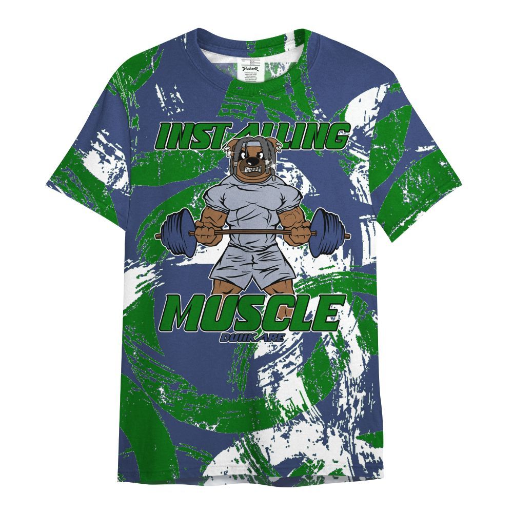 Shirt To Match Midnight Navy 13s - Installing Muscle Bear Circle Slpash All Over Print