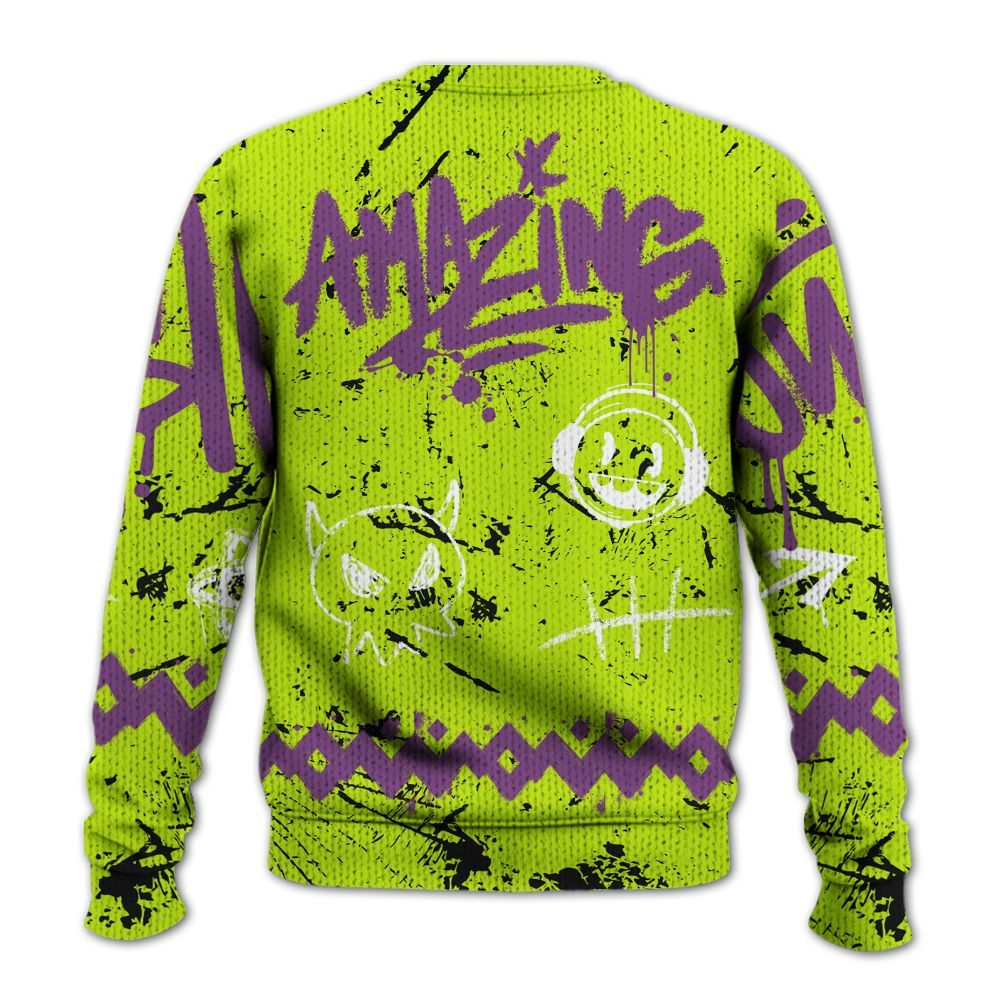 Sweater To Match GS Black Barely Volt 11s - Friday Sneaker Crayon Graphic