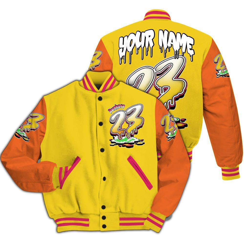 Varsity Jacket To Match Max 95 Woven Multi - Custom Name 23 Drip All Over Print