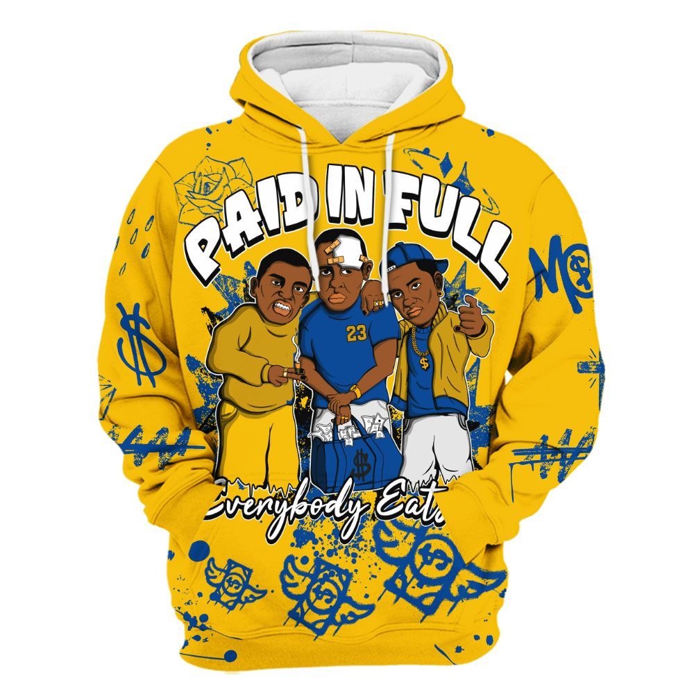 Hoodie To Match High Laney 1s - Everybody Paid In Full Crayon All Over Print