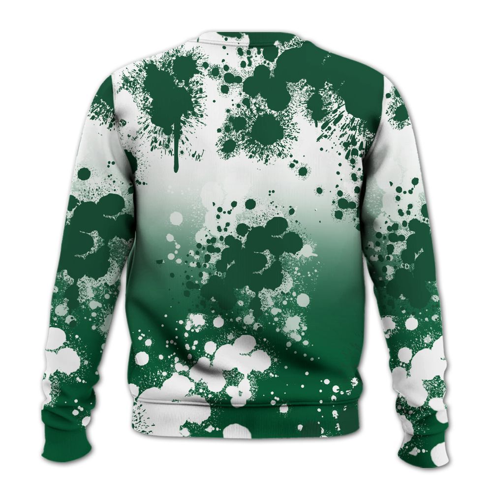 Sweatshirt To Match High Gorge Green 1s - God Blessed Ink Drip All Over Print