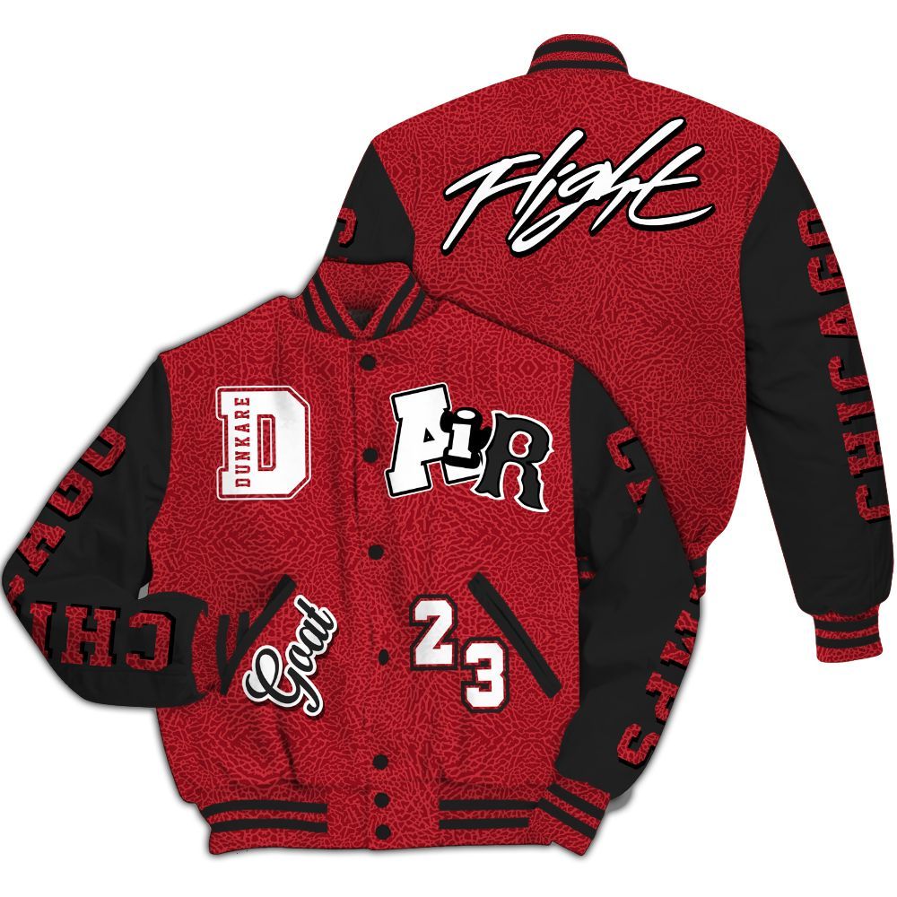 Varsity Jacket To Match High OG Varsity Red 1s - AIR Number 23 GOAT All Over Print