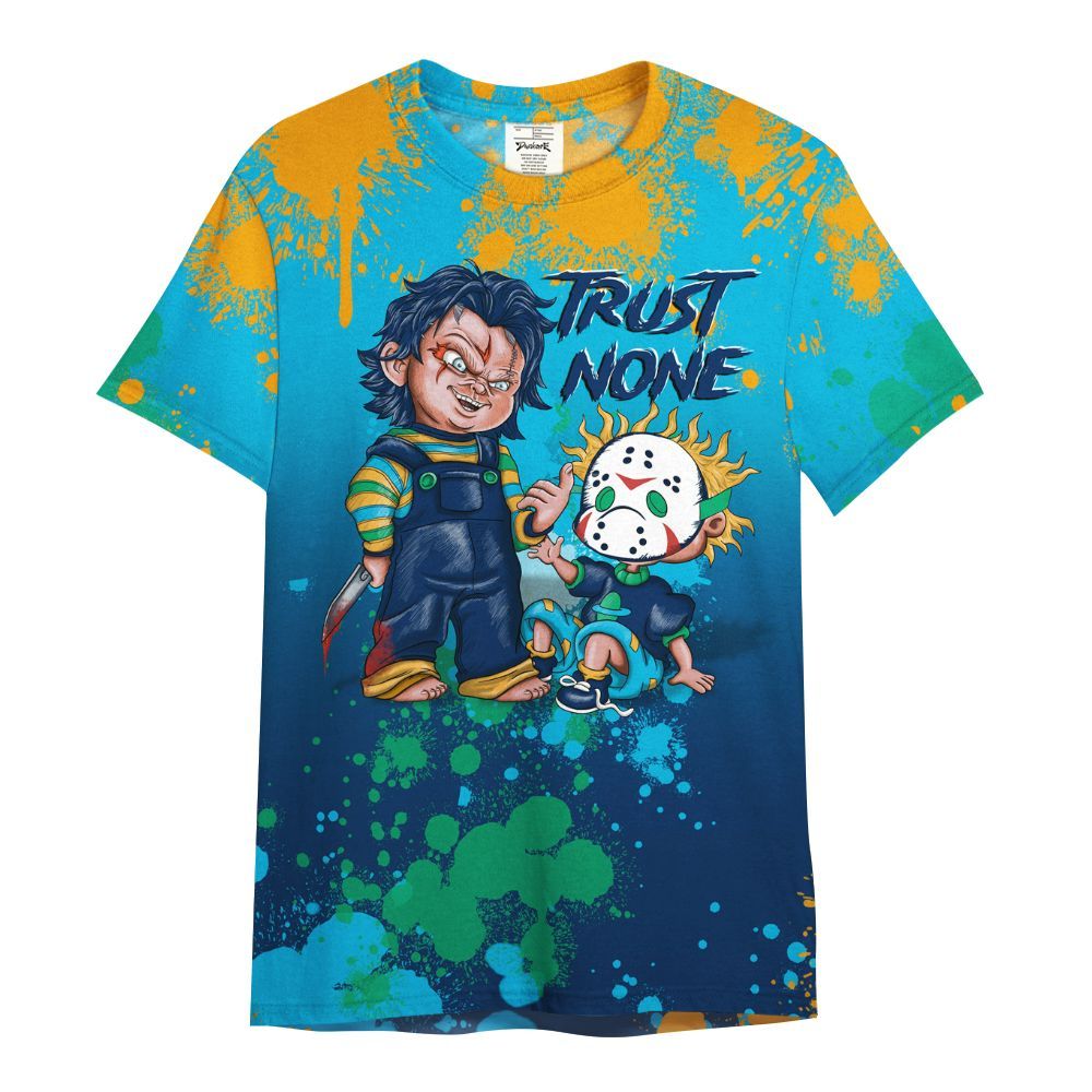 Shirt To Match Dunk Low GS Electric Algae - Trust No One Scary All Over Print