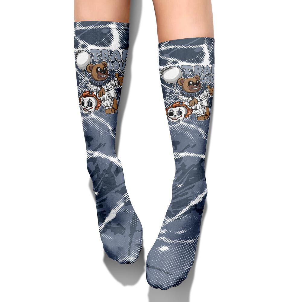 Sock To Match Low Diffused Blue 11s - Trap Loves Bear Profound