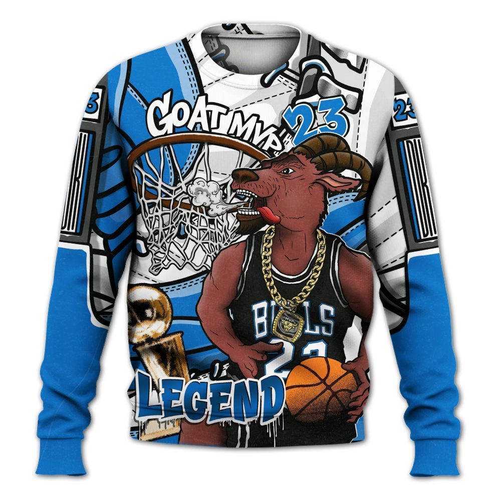 Sweatshirt To Match Blueberry 12s - 23 Goat JD All Over Print