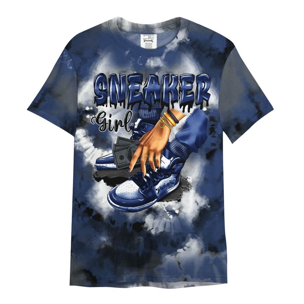 Shirt To Match Retro Flint 13s - SNEAKER Girl Money Drip Tie Dye All Over Print