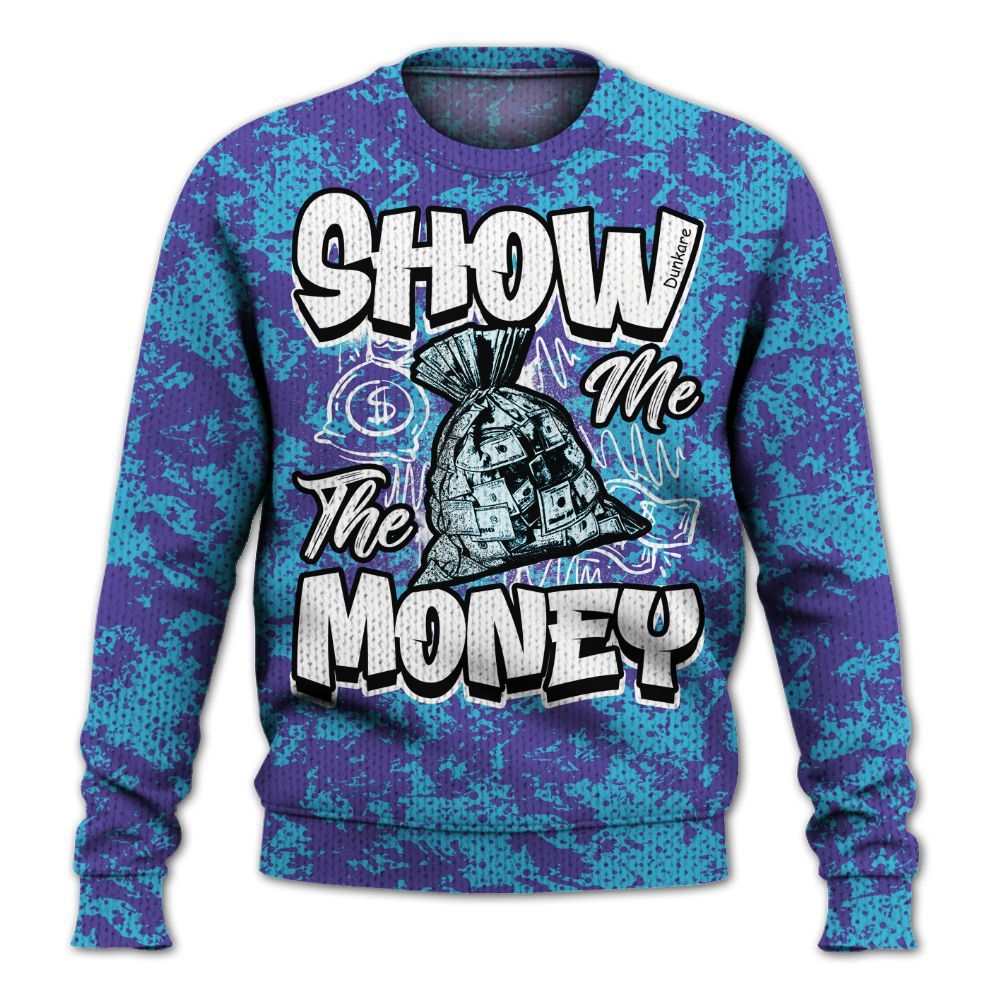 Knitted Sweater To Match Retro Aqua 6s - Show Me The Money Retro