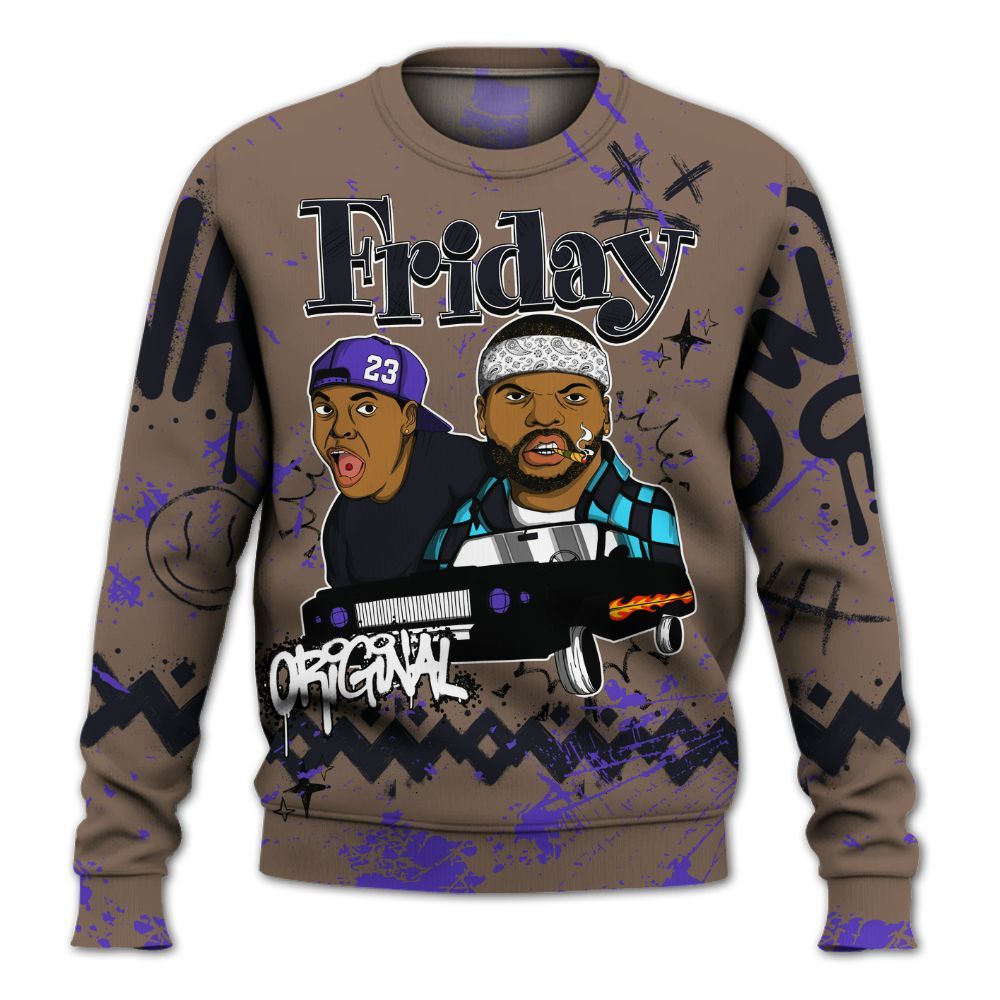 Sweatshirt To Match Olive Concord 9s - Friday Sneaker Crayon All Over Print