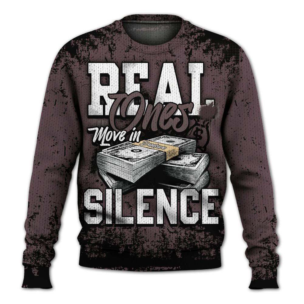 Knitted Sweater To Match AMM Black 3s - Move In Silence Money Street Retro