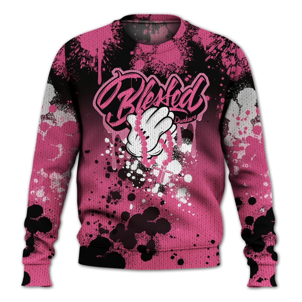 Knitted Sweater To Match Air Max SNDR Hyper Pink - God Blessed Ink Drip