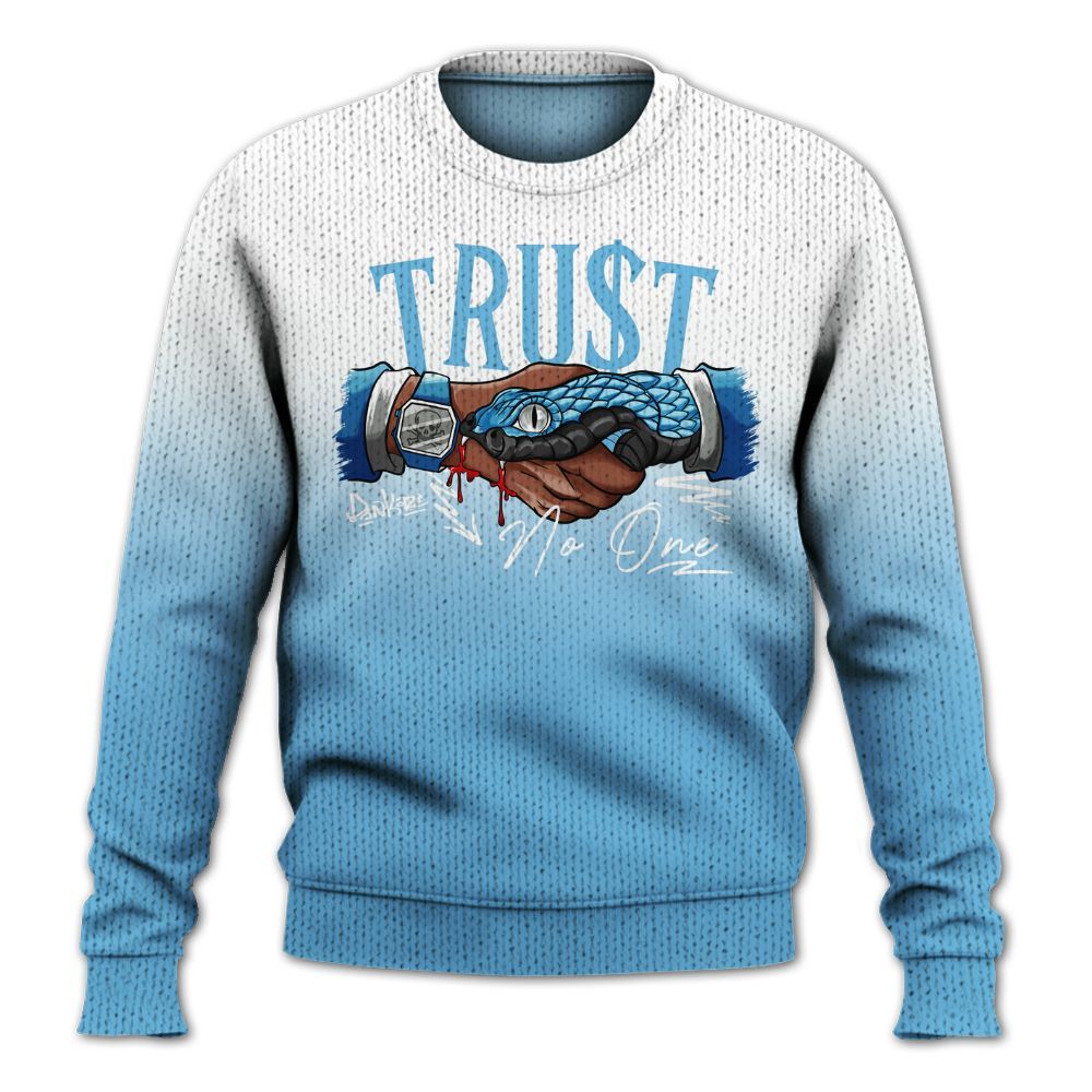 Knitted Sweater To Match Melo 12s - Snake Trust No One Drip