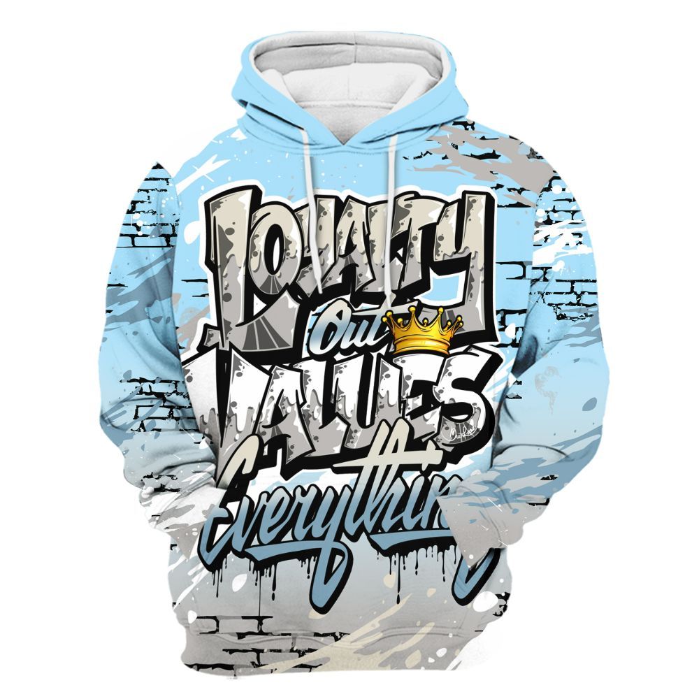 Hoodie To Match Retro SoleFly 13s - Values Of Loyalty Drip All Over Print