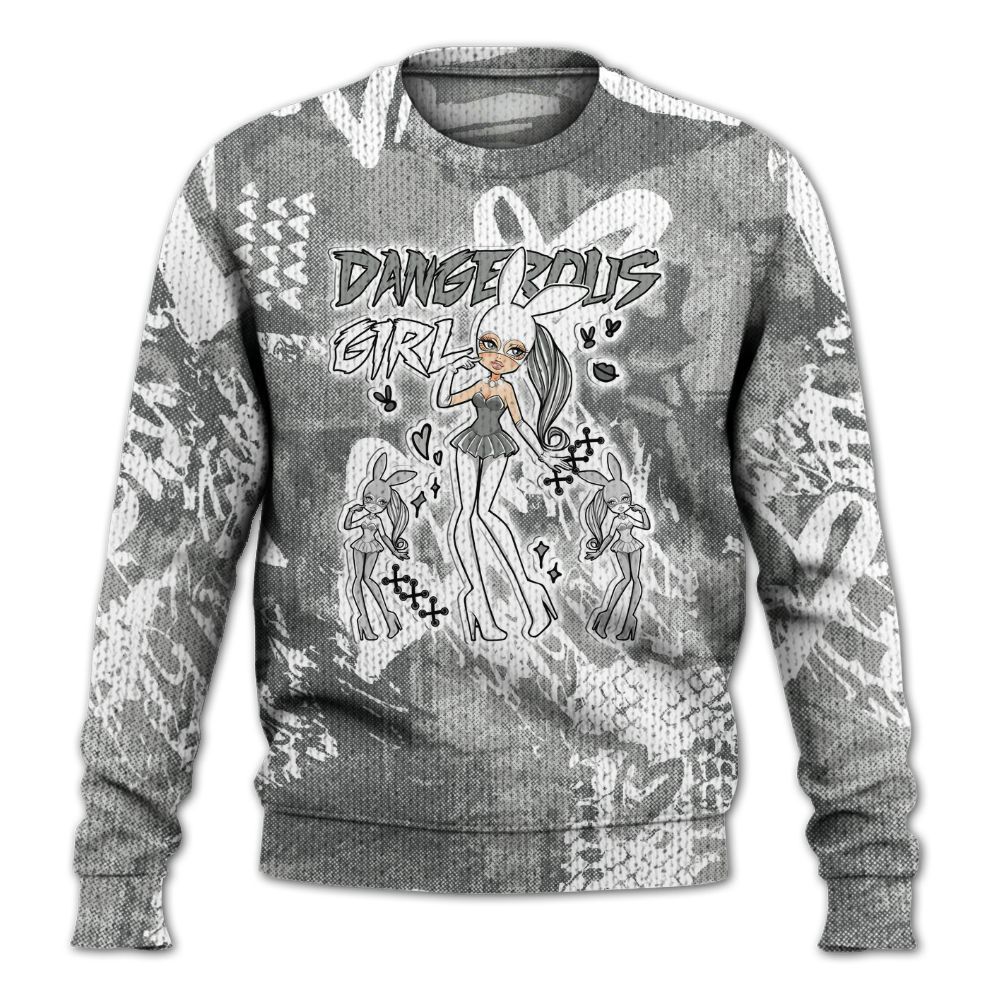 Knitted Sweater To Match Retro Wet Cement 4s - Dangerous.Girl Heart Grunge