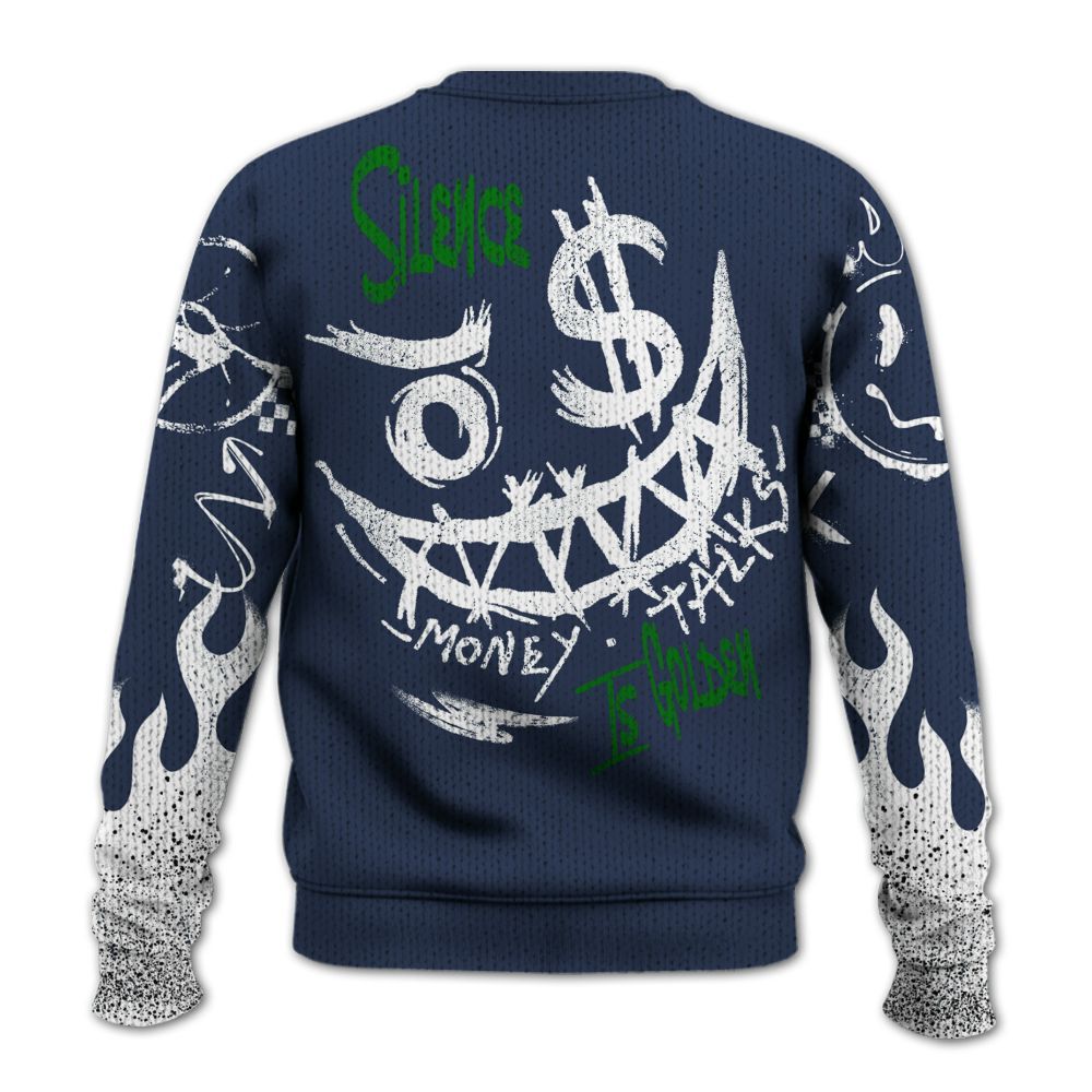 Knitted Sweater To Match Midnight Navy 13s - Mouth Burning Street Style