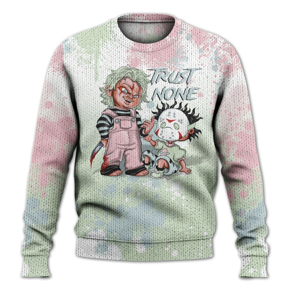 Sweater To Match Spring Is In The Air 3s - Trust No One Scary Graphic