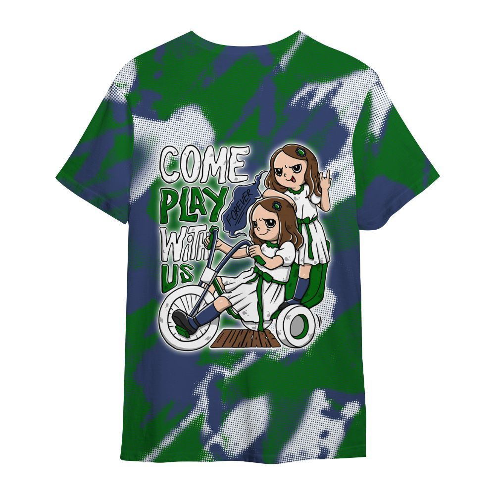 Shirt To Match Midnight Navy 13s - Come Hangout Halloween Abstract Halftone All Over Print