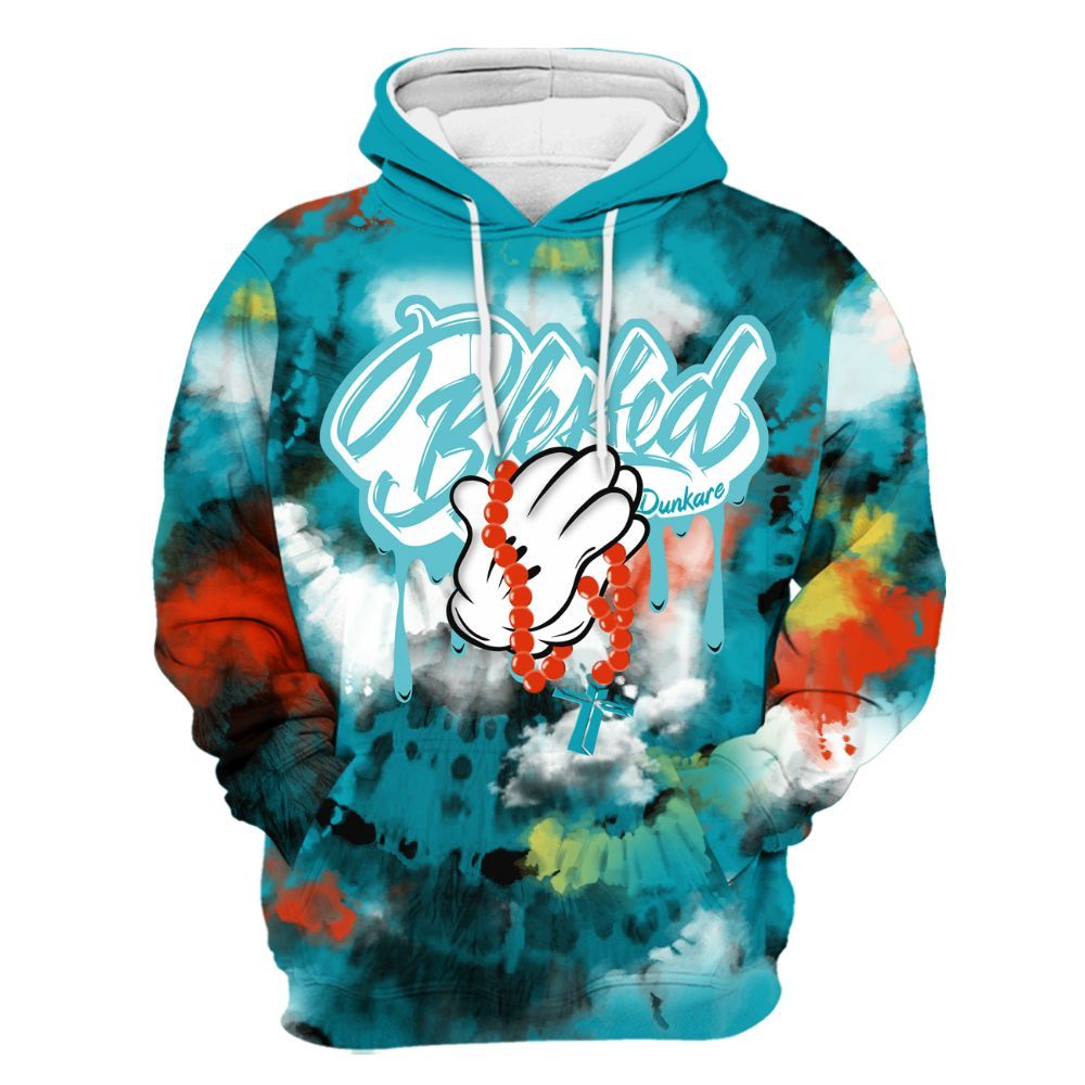 Hoodie To Match Dunk Low KD 17 N7 - God Blessed Tie Dye All Over Print