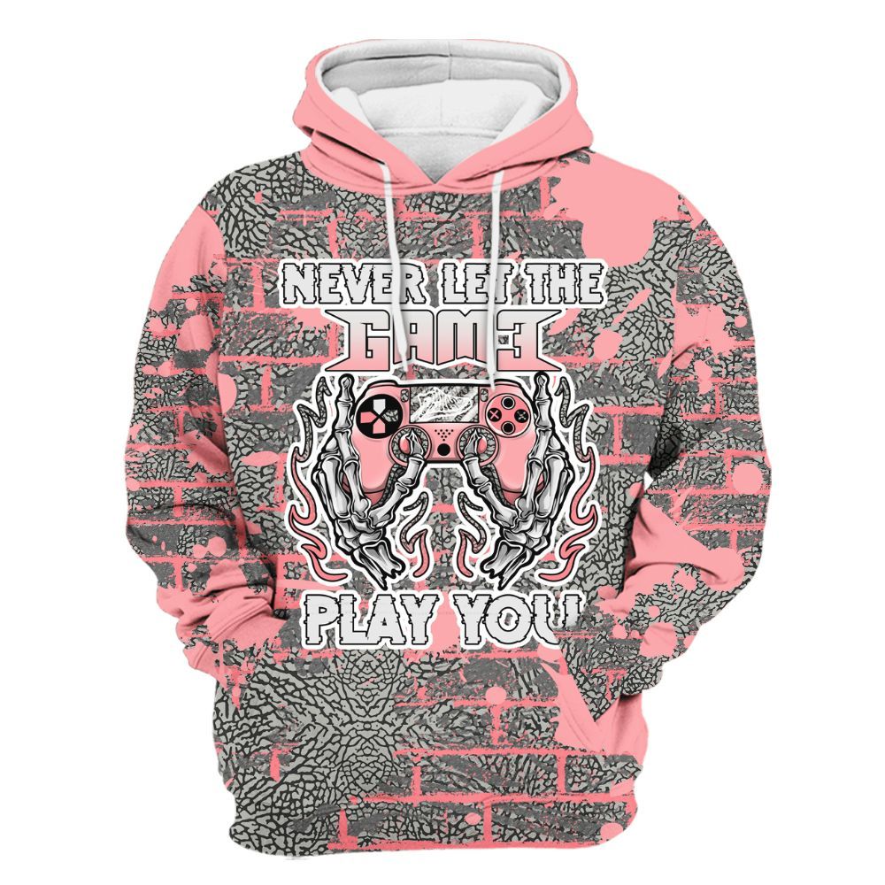 Hoodie To Match Retro Wings 3s - PlayGame Skull Brick All Over Print