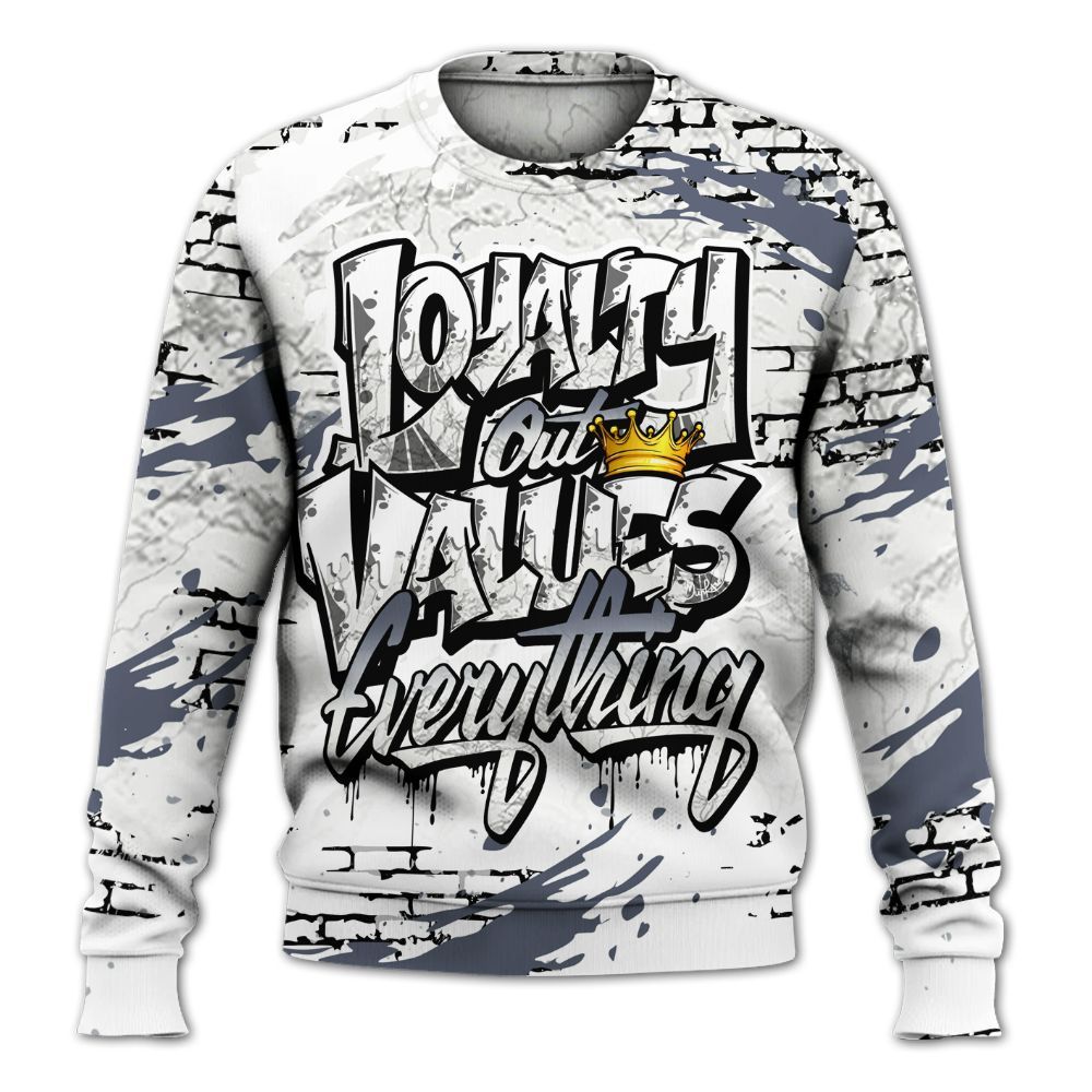 Sweatshirt To Match Air Foamposite Jin Kazama - Values Of Loyalty Drip All Over Print