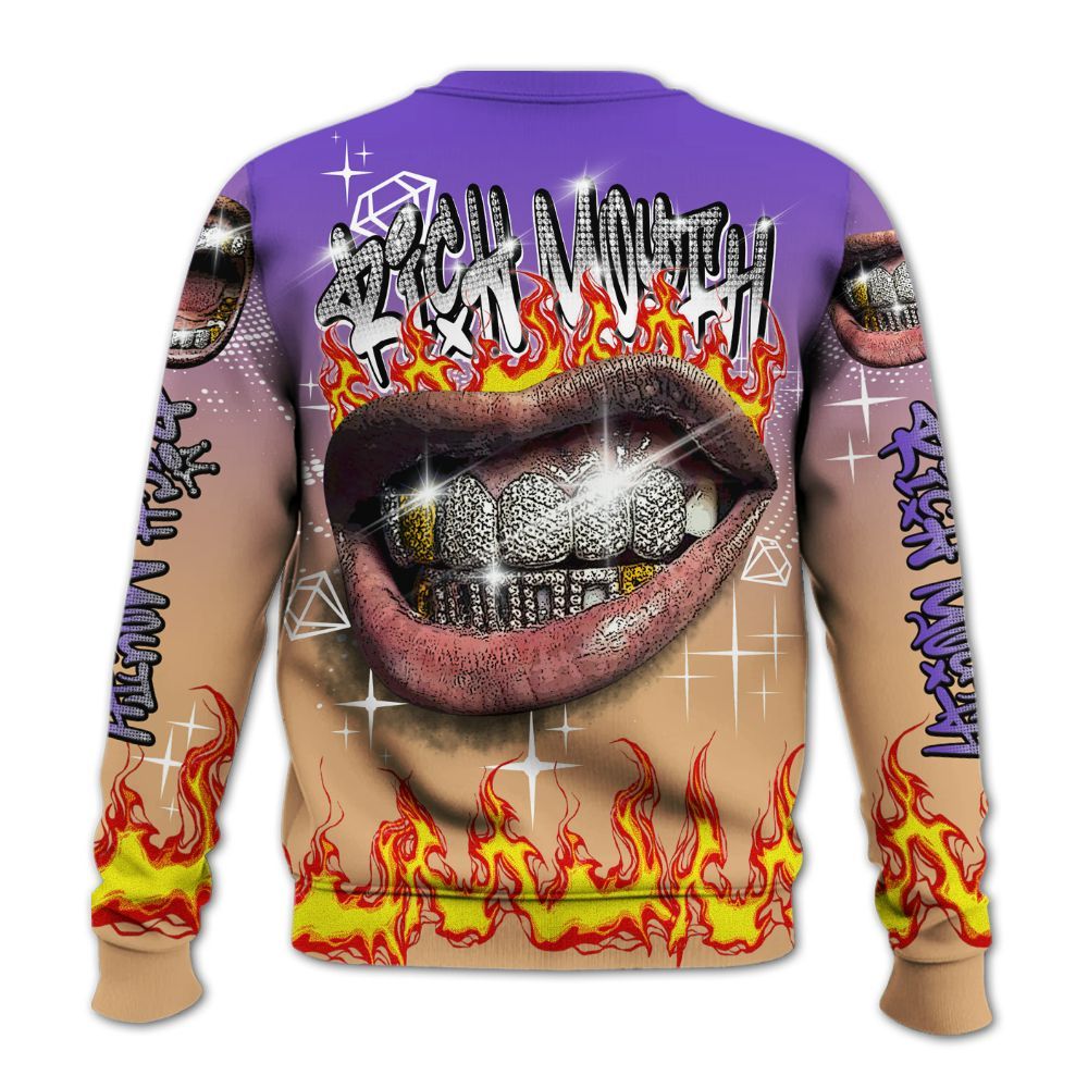 Sweatshirt To Match SE Afrobeats 7s - Rich Mouth Fire Rap Retro 90s All Over Print