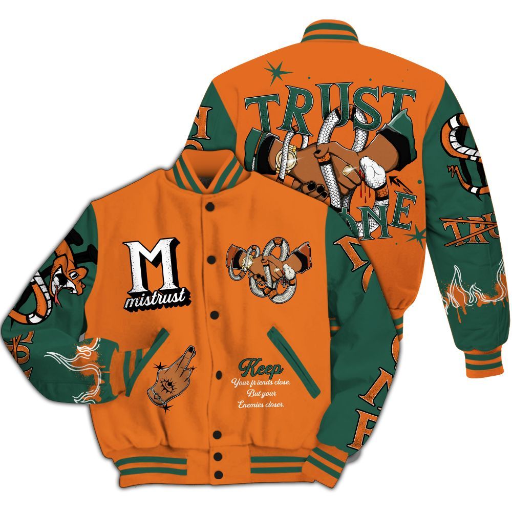 Varsity Jacket To Match Dunk Low Ceramic - Trust No One Snake-Bite Street Style All Over Print