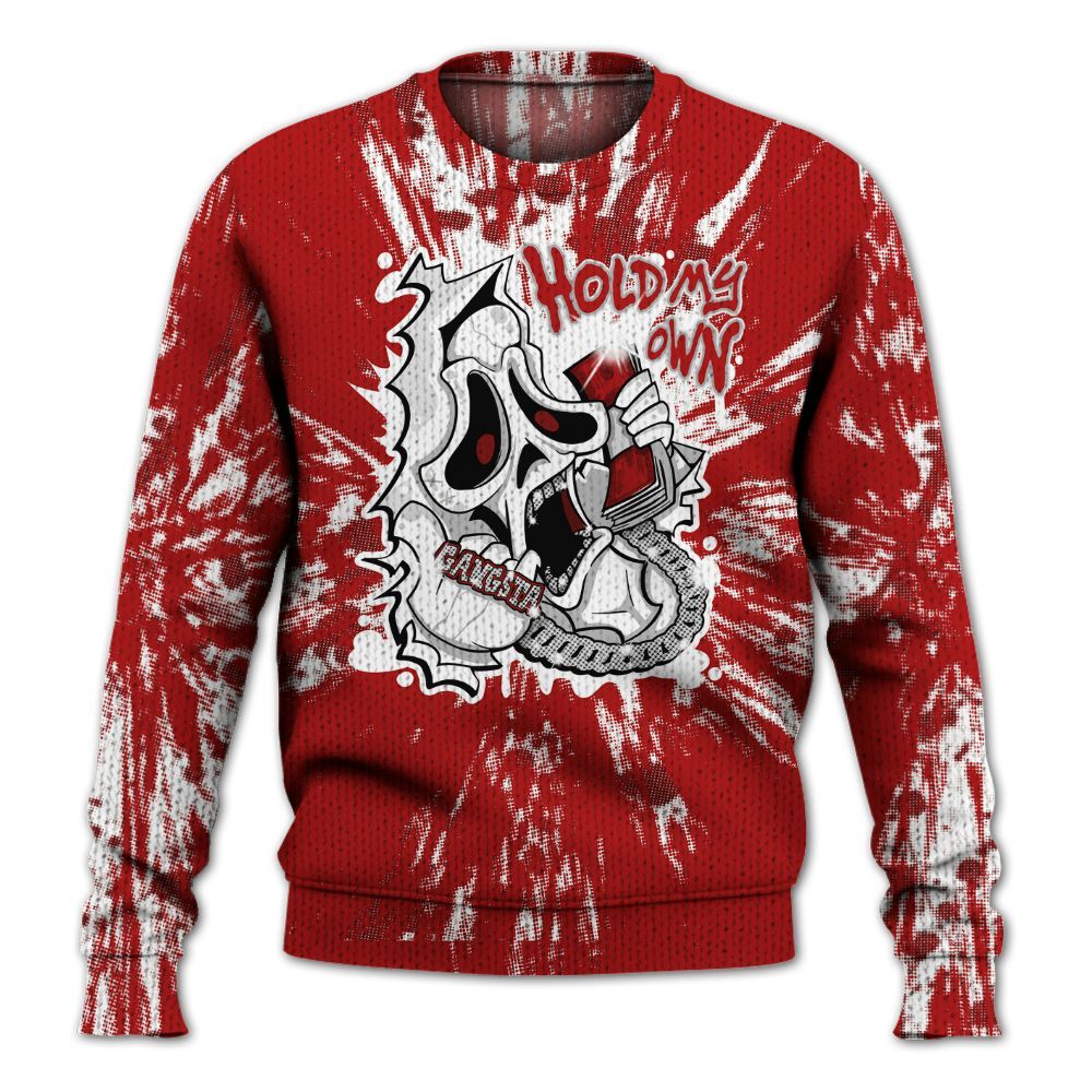 Knitted Sweater To Match Red Taxi 12s - Hold My Own Graphic Halloween