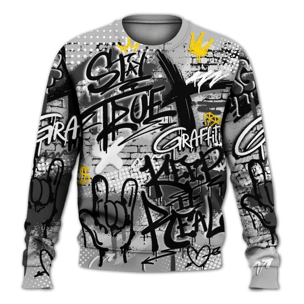 Sweatshirt To Match NOCTA Black 2s - True It Real Graffiti Streetwear All Over Print