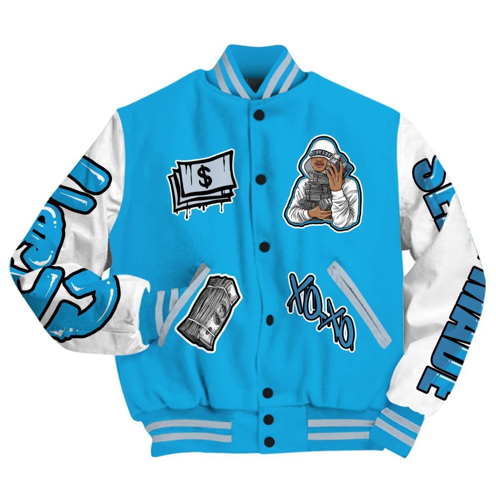 Varsity Jacket To Match University Blue Low 2026 11s - Selfmade Unique All Over Print