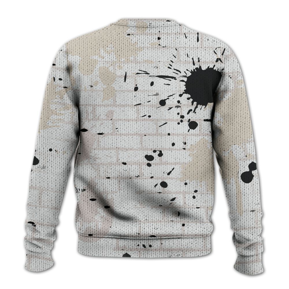 Knitted Sweater To Match Retro Reverse Metallic 5s - Seeya Skeleton Brick