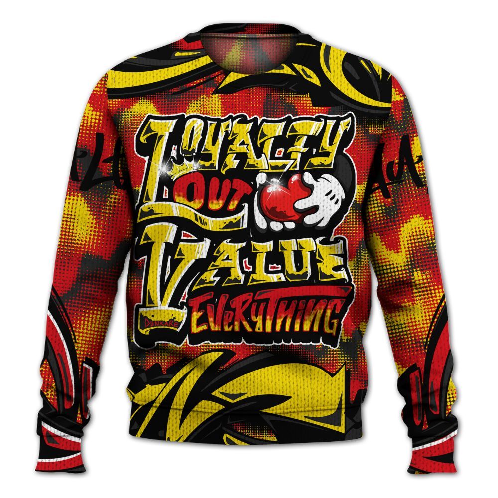 Sweater To Match Ferrari 14s - Loyalty Out Value Graffiti Graphic