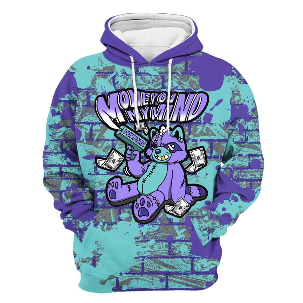 Hoodie To Match Low Hornets 1s - Money On My Mind Raccoon Brick All Over Print