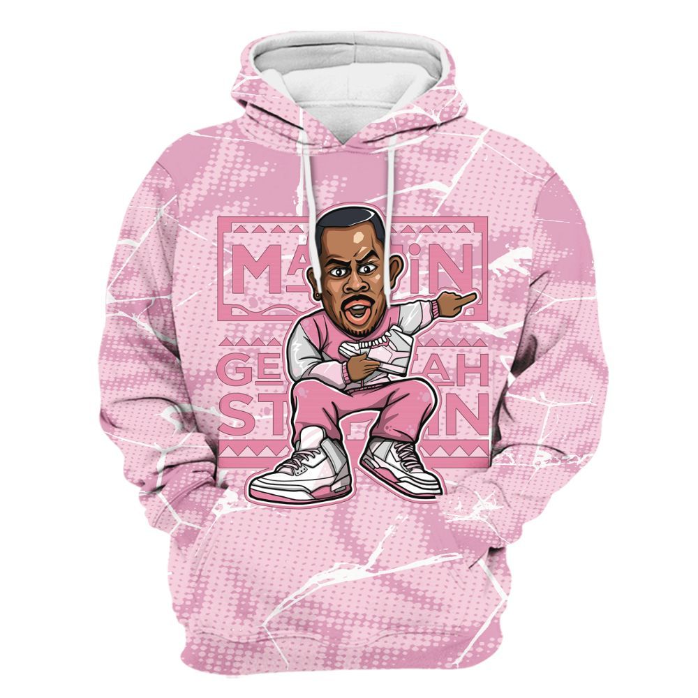 Hoodie To Match Orchid 4s - Get Tag Sneakers Steppin' Graphic Crack All Over Print