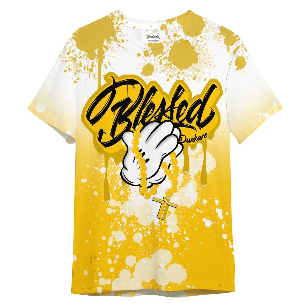 Shirt To Match Shirt Streetwear God Blessed Ink Drip, Vivid Sulfur 4s T-- To Match Sneaker Vivid Sulfur 4s Graphic Tee NCT