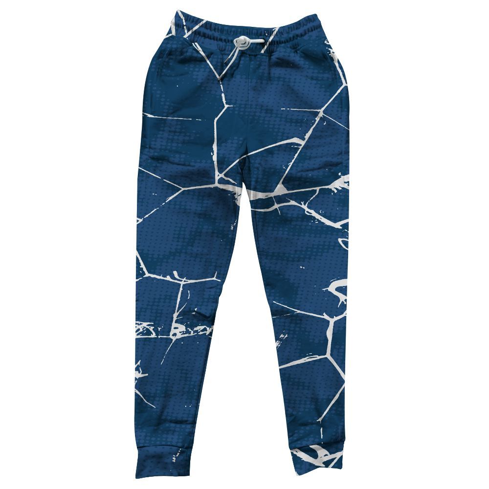 Sweatpant To Match High OG Midnight Navy 1s - Crack Graphic All Over Print