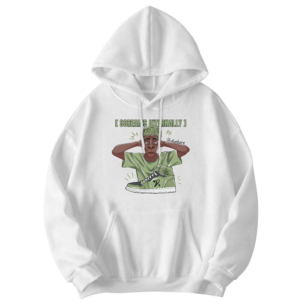 Sweatshirt To Match Oil Green 4s - Scream Internally Graphic