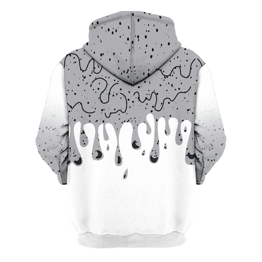 Hoodie To Match White Cement 4s - Snake Trust No One Drip All Over Print