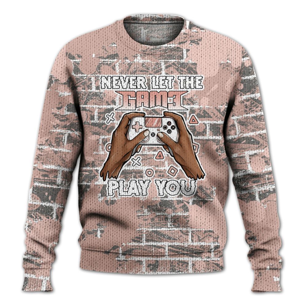 Knitted Sweater To Match Low Legend Pink 11s - PlayGame Human Brick