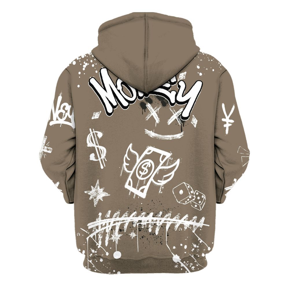 Hoodie To Match Low OG Dark Mocha 1s - Everybody Paid In Full Crayon All Over Print