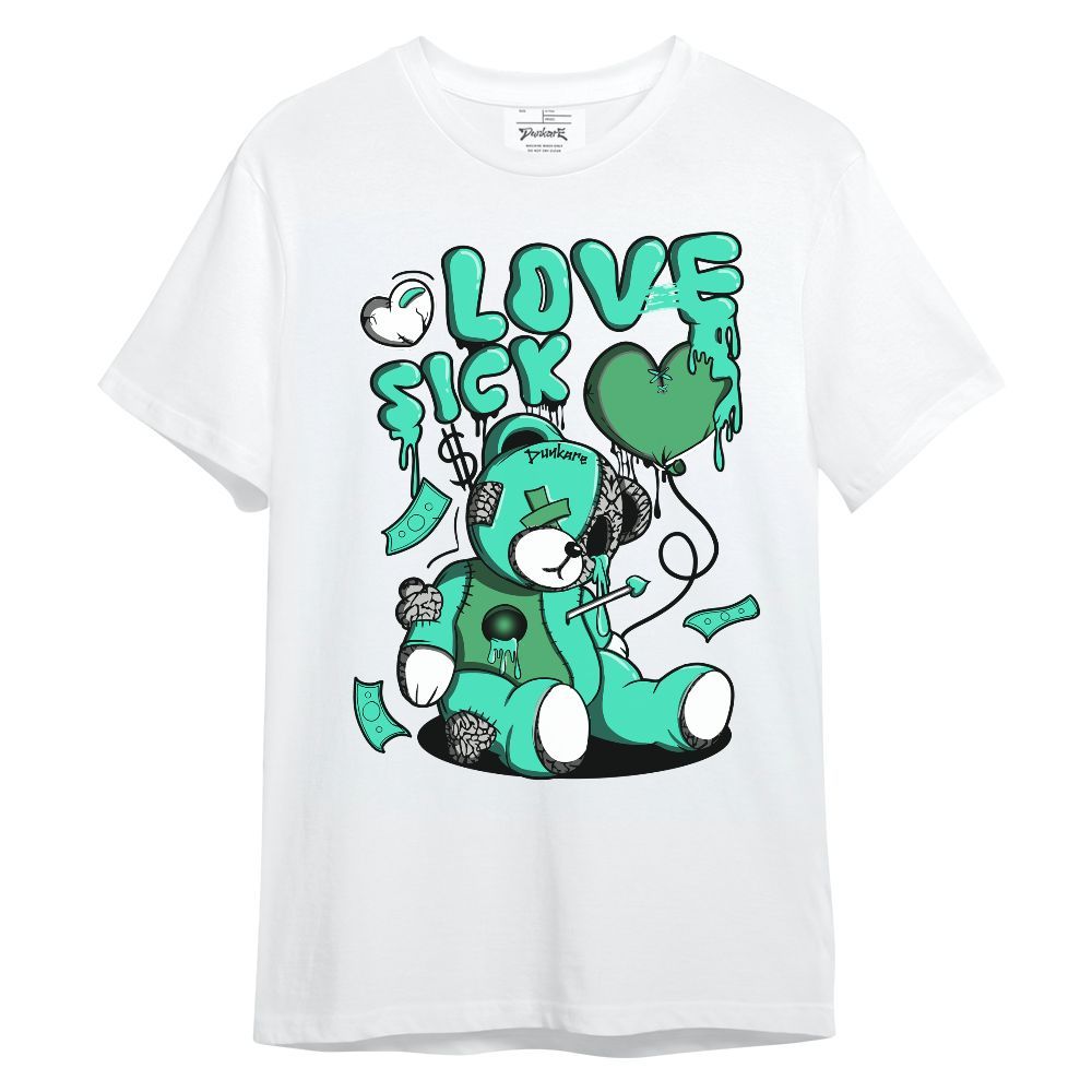 Shirt To Match Black Green Glow 3s - Graphic Love Sick Green Glow 3s Outfit Unisex Shirt