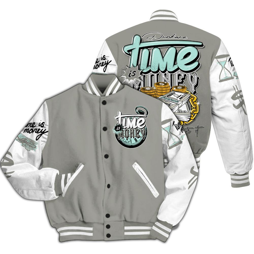 Varsity Jacket To Match Low OG Year Of The Snake 1s - Time Is Money All Over Print